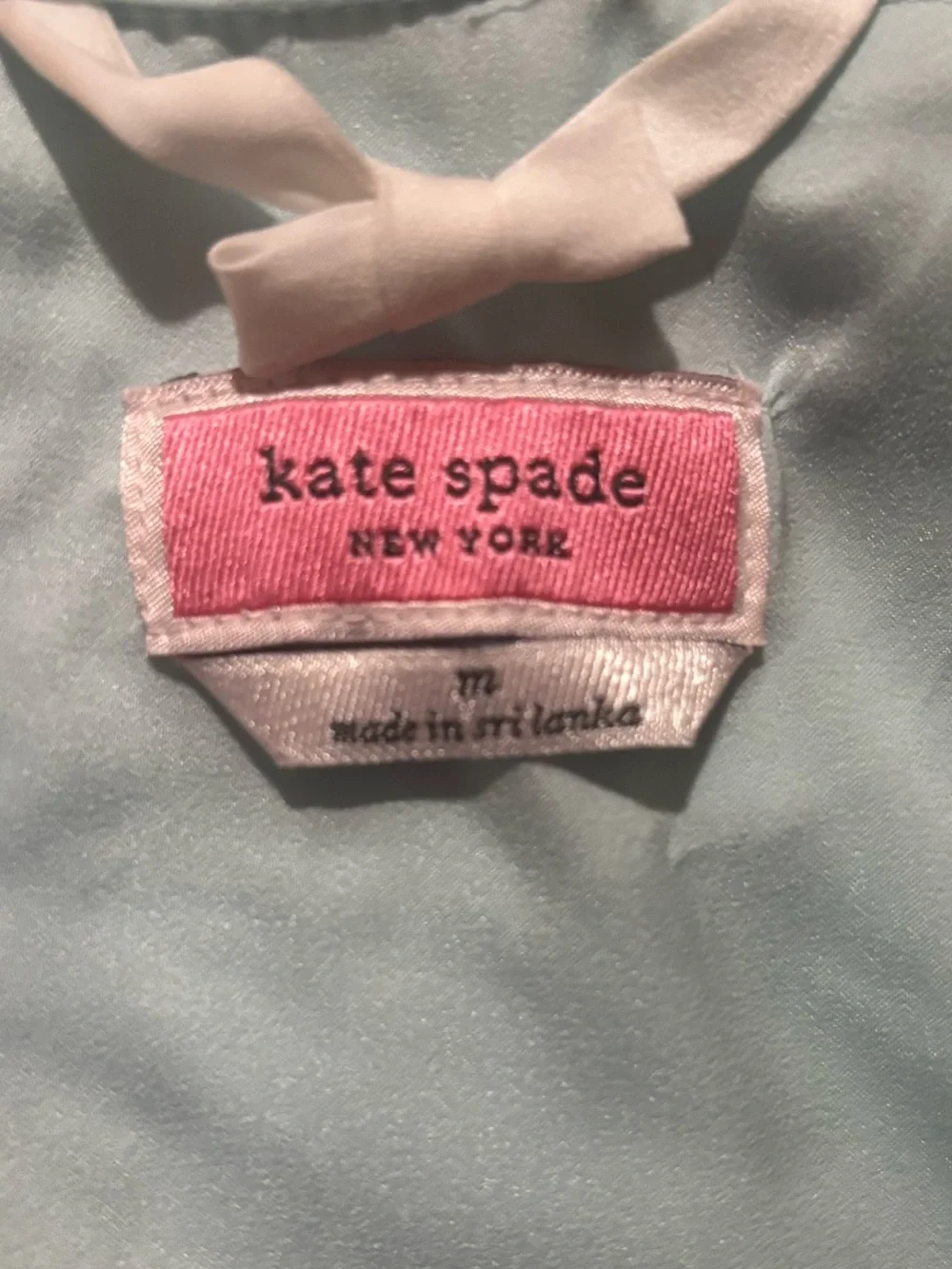 kate spade Light blue Satin 'Happily Ever After' Robe bridal wedding medium